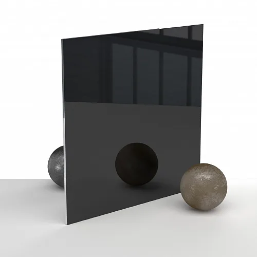 Стекло Lacobel Black для двери Квалитет