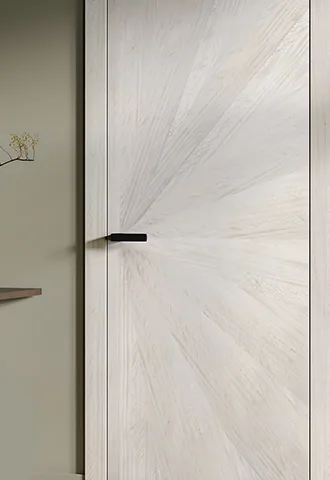Светлая дверь Legno с авторской дизайн-раскладкой рубашки