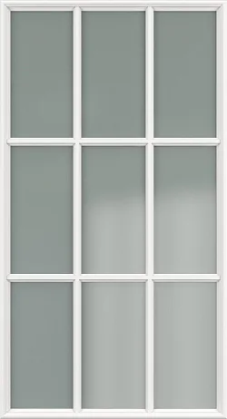 Вид остекления SATINATO с решеткой Английская классика для двери Zadoor-S Classic